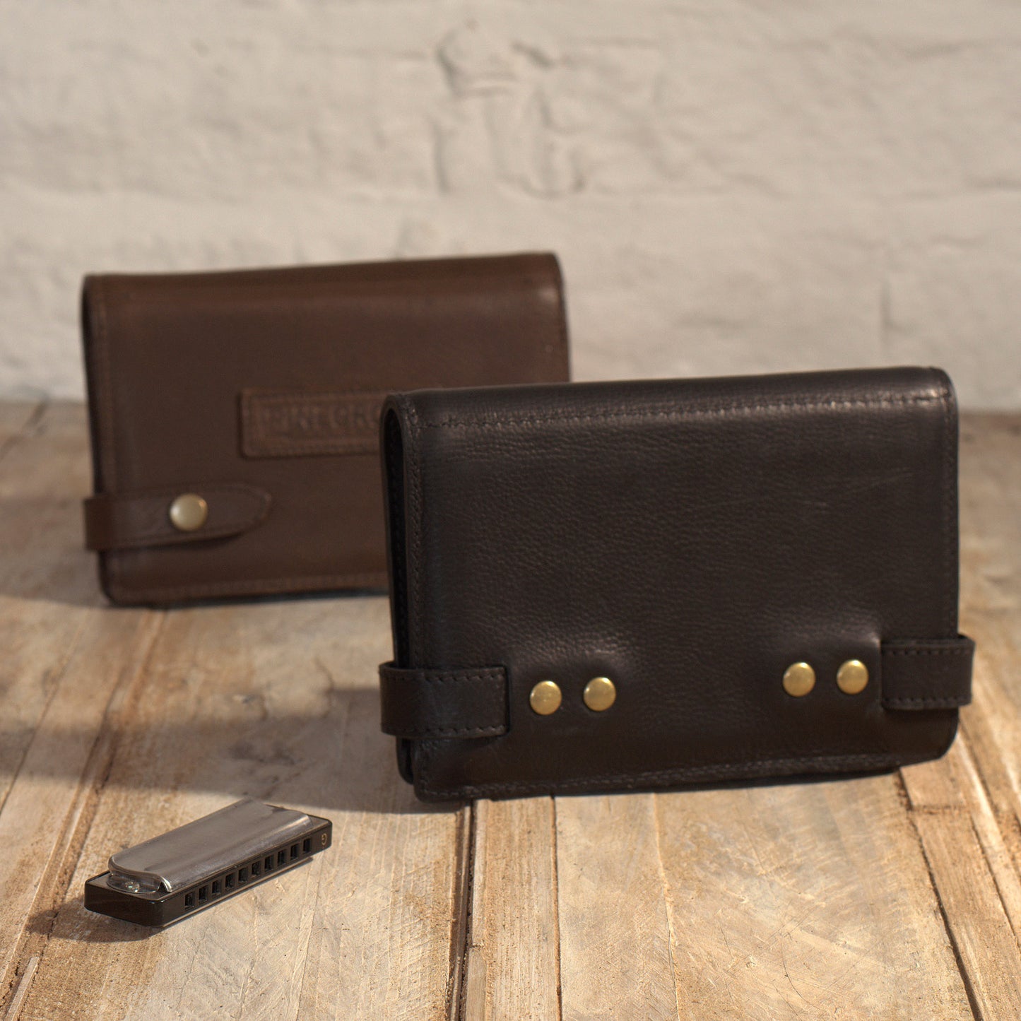 8-Pack Leather Harmonica Case