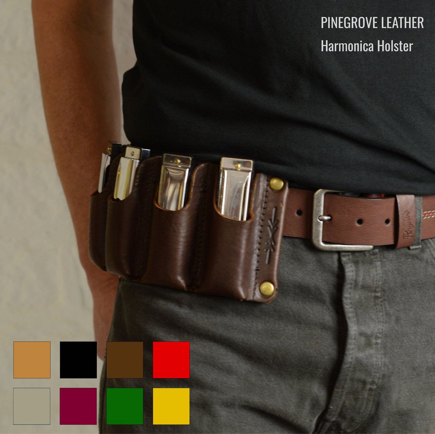 Leather Harmonica Holster