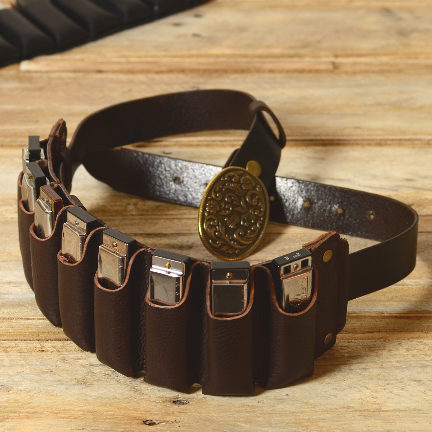Leather Harmonica Belt