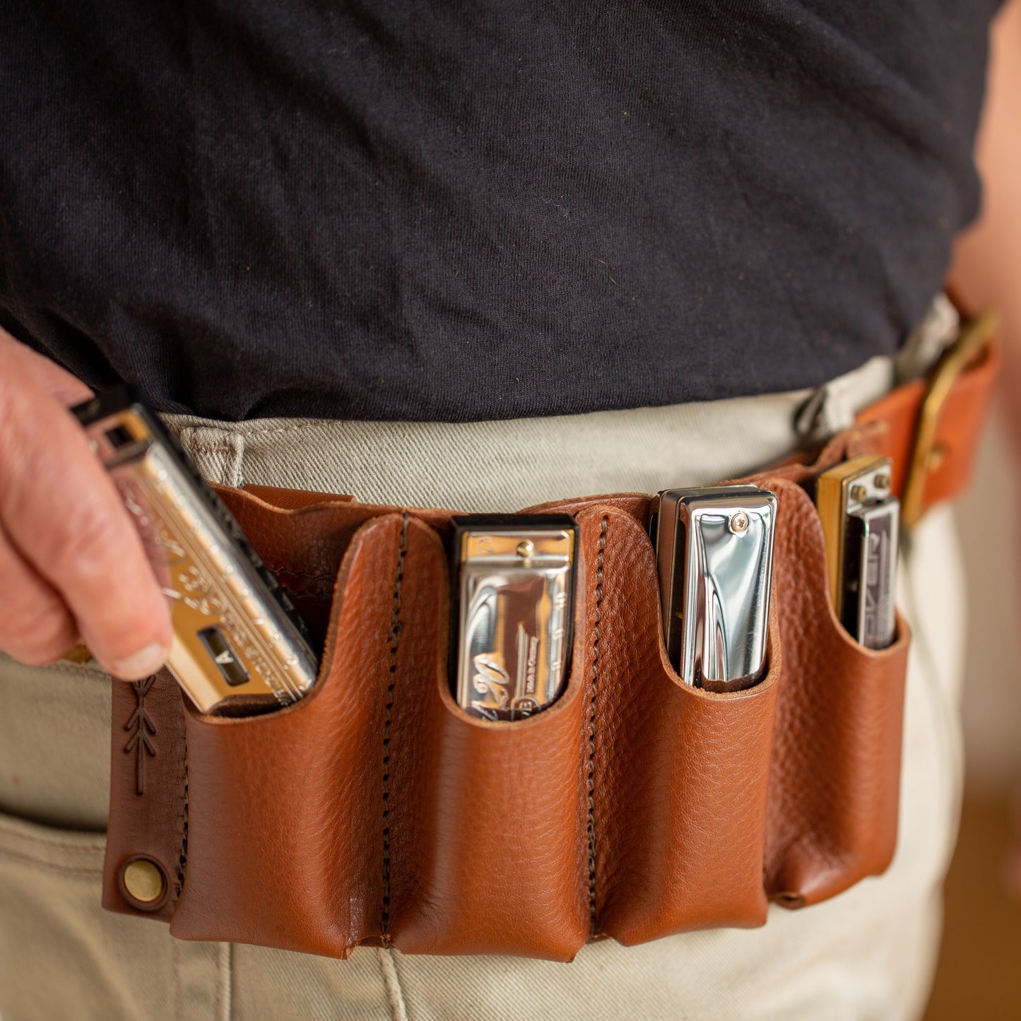 Leather Harmonica Holster