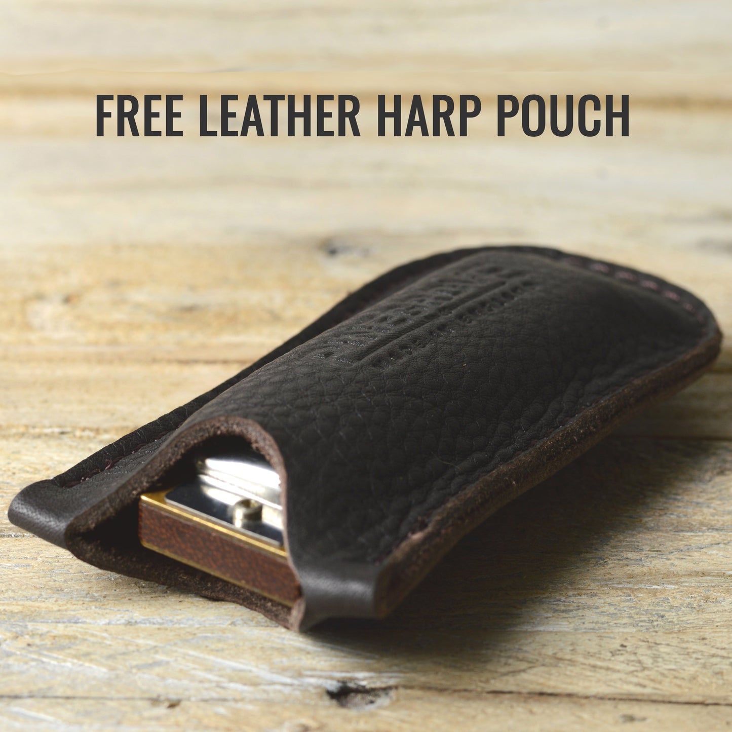 12-Pack Leather Harmonica Case