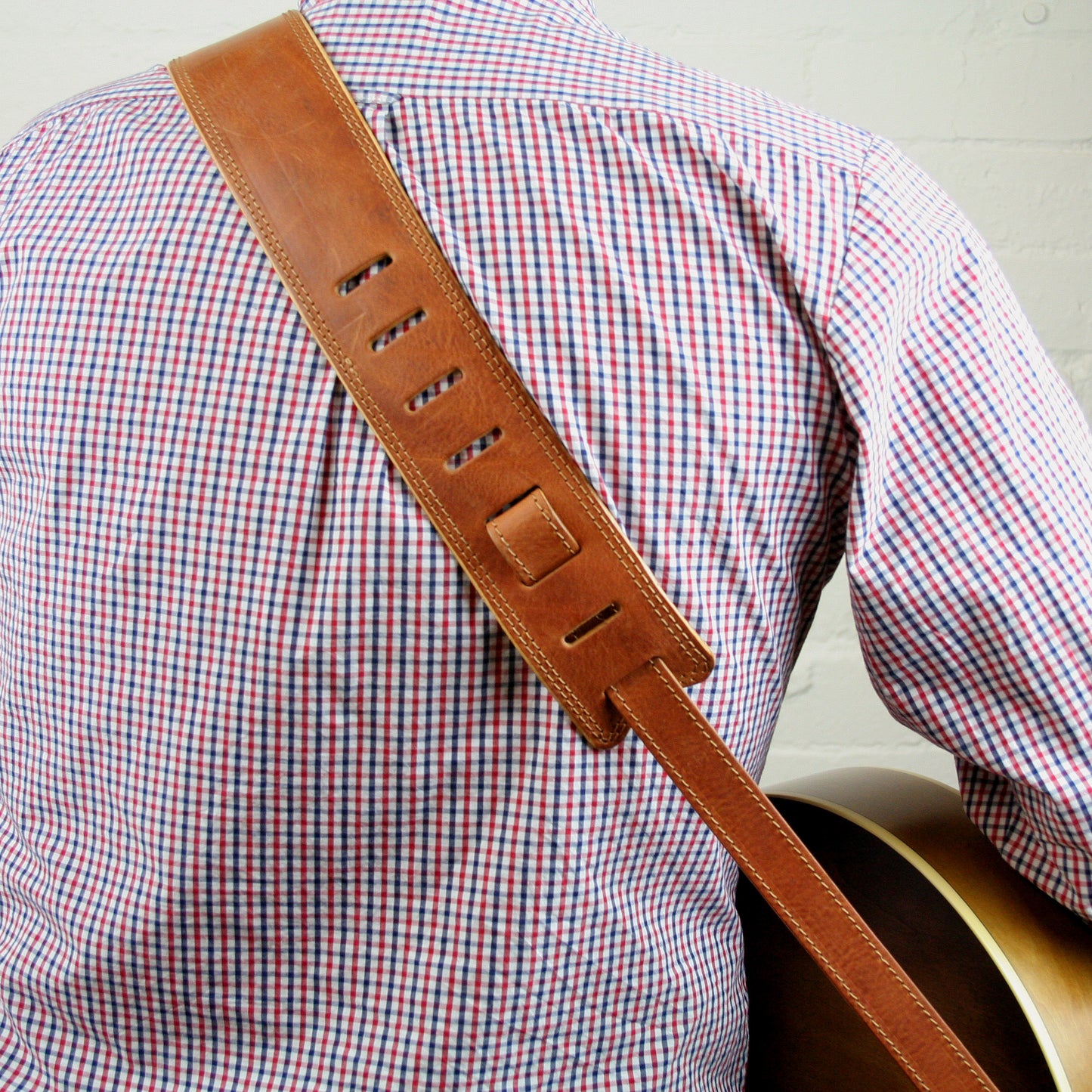 GS41 Solid Leather Guitar Strap