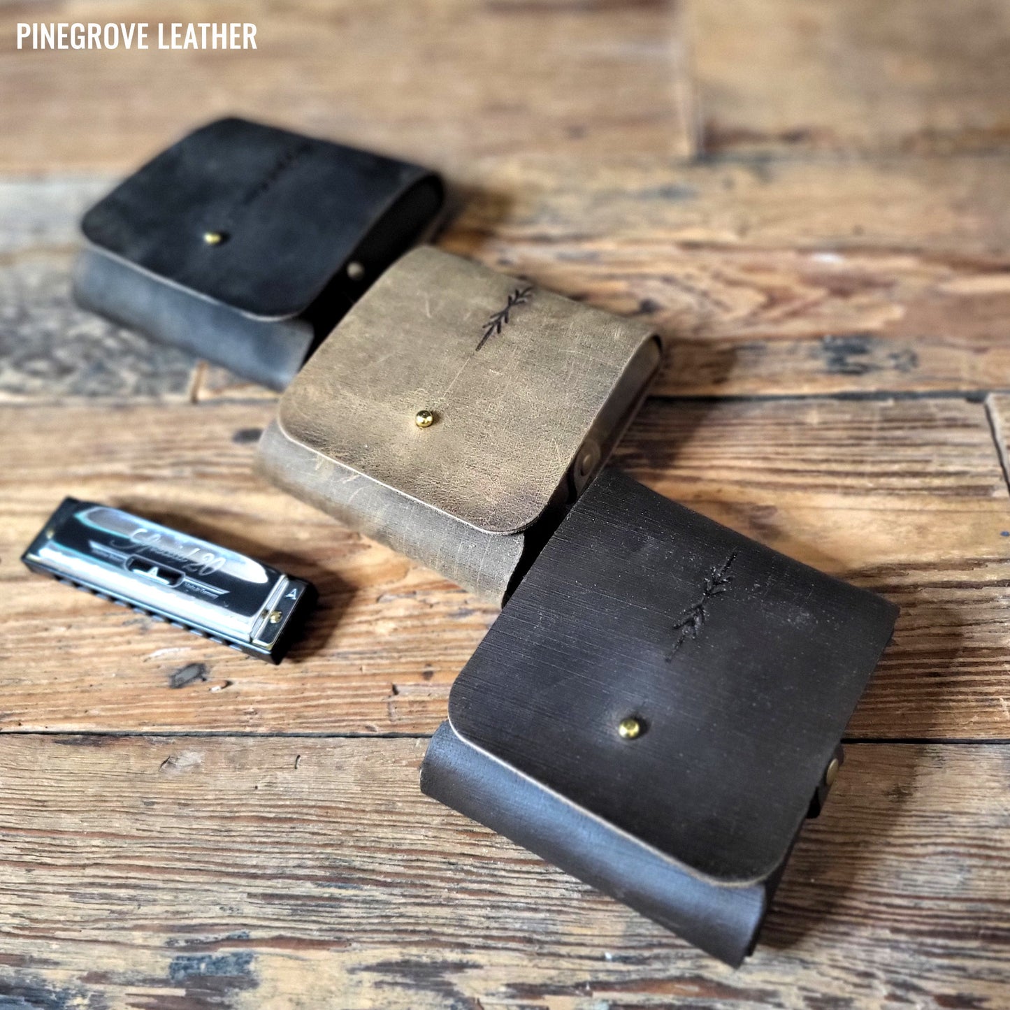 Double Harmonica Belt Pouch
