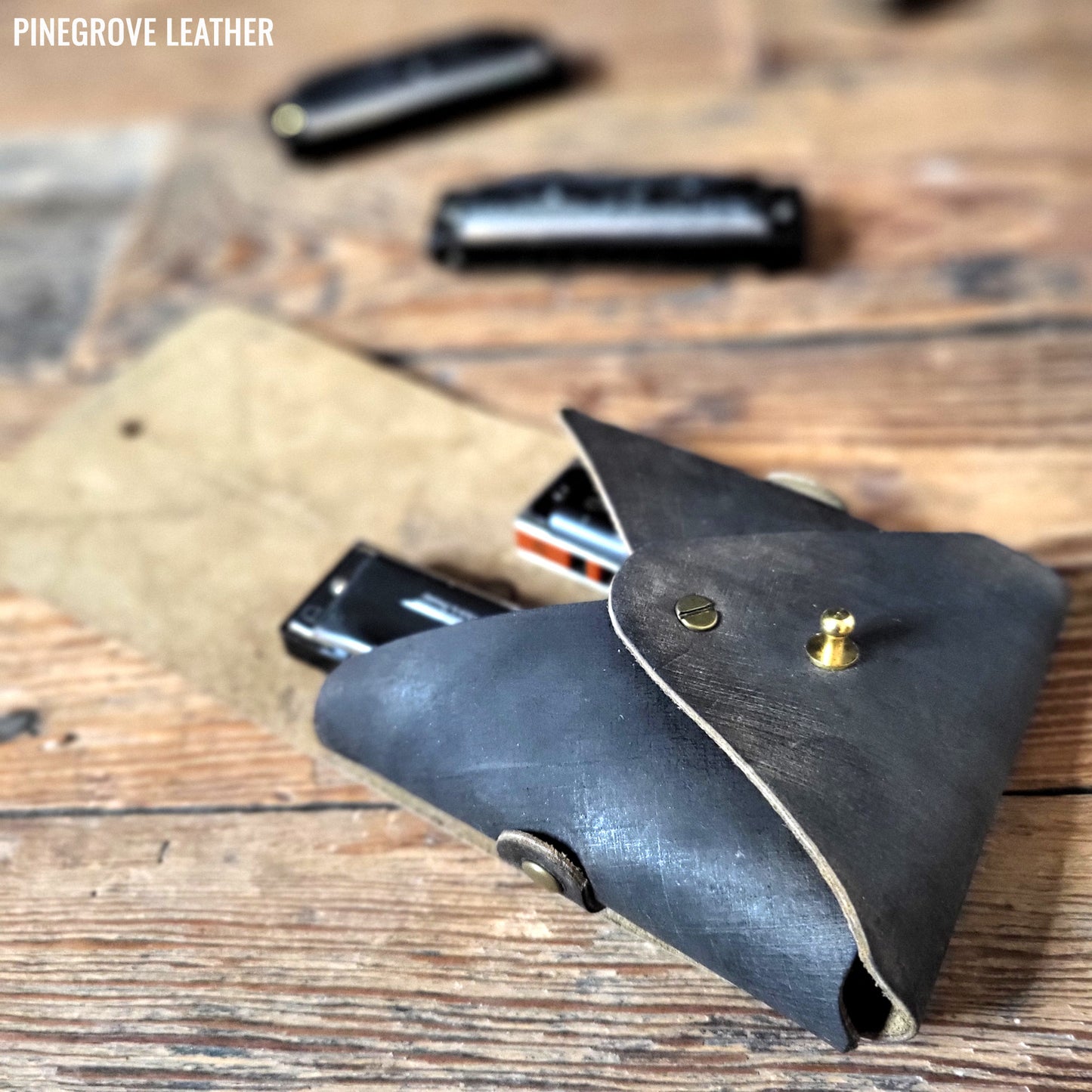 Double Harmonica Belt Pouch